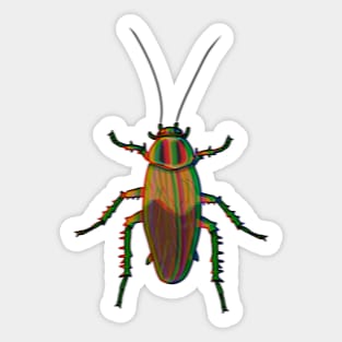 Chromatic German Cockroach (Blattella germanica) Sticker